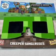 NEW Minecraft Creeper Green Kids Sunglasses 100 UV Protection Shatter Resistant