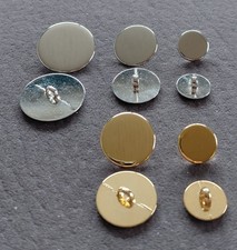 Metallknöpfe gold + silber; 12, 18 und 23 mm
