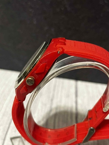 Swatch Irony Diaphane Chronograph Wrist Watch Red Working ( Body Damadge )-read - Picture 5 of 15