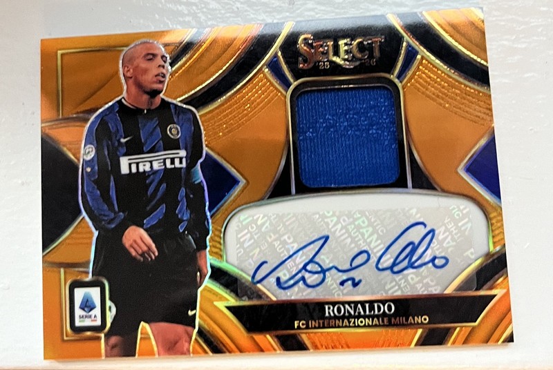 2025-2026 Panini Select Serie A Ronaldo Nazario Patch Auto Inter Milan /25