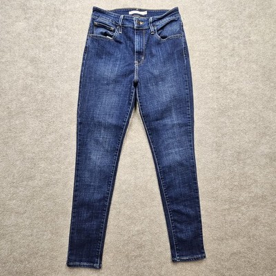 Levi s 721 High Rise Skinny Jeans Womens 28 Blue Stretch Denim Slim Fit