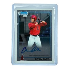 Chevez Clarke Chrome Prospect Autographs 1st 2010 Bowman Draft #BDPP72