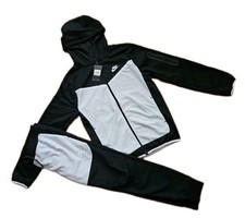 New Nike Tech Cotton Sweat Suit Hoodie  Joggers Men's Gray/Black Small.