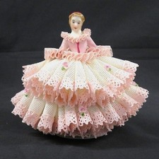 IRISH DRESDEN Lace Doll figurine ceramics Manual Western Made in Ireland