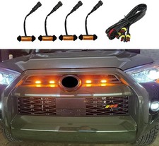 4PCS LED Grille Lights, Amber Lens Waterproof Dustproof Light, Grille Front