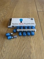 GE General Electric M2B Flashbulbs 12 Blue Bulbs w/ original Box