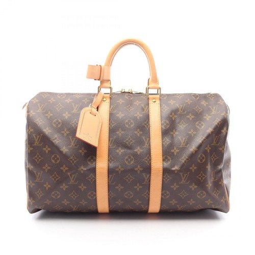 LOUIS VUITTON Keepall 45 hand travel bag M41428 Monogram leather Brown Used