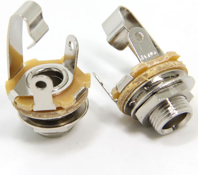 2-Pack 1/4 Inch Female Guitar Input Jack-6.35Mm TS Mono Panel Mount Socket with