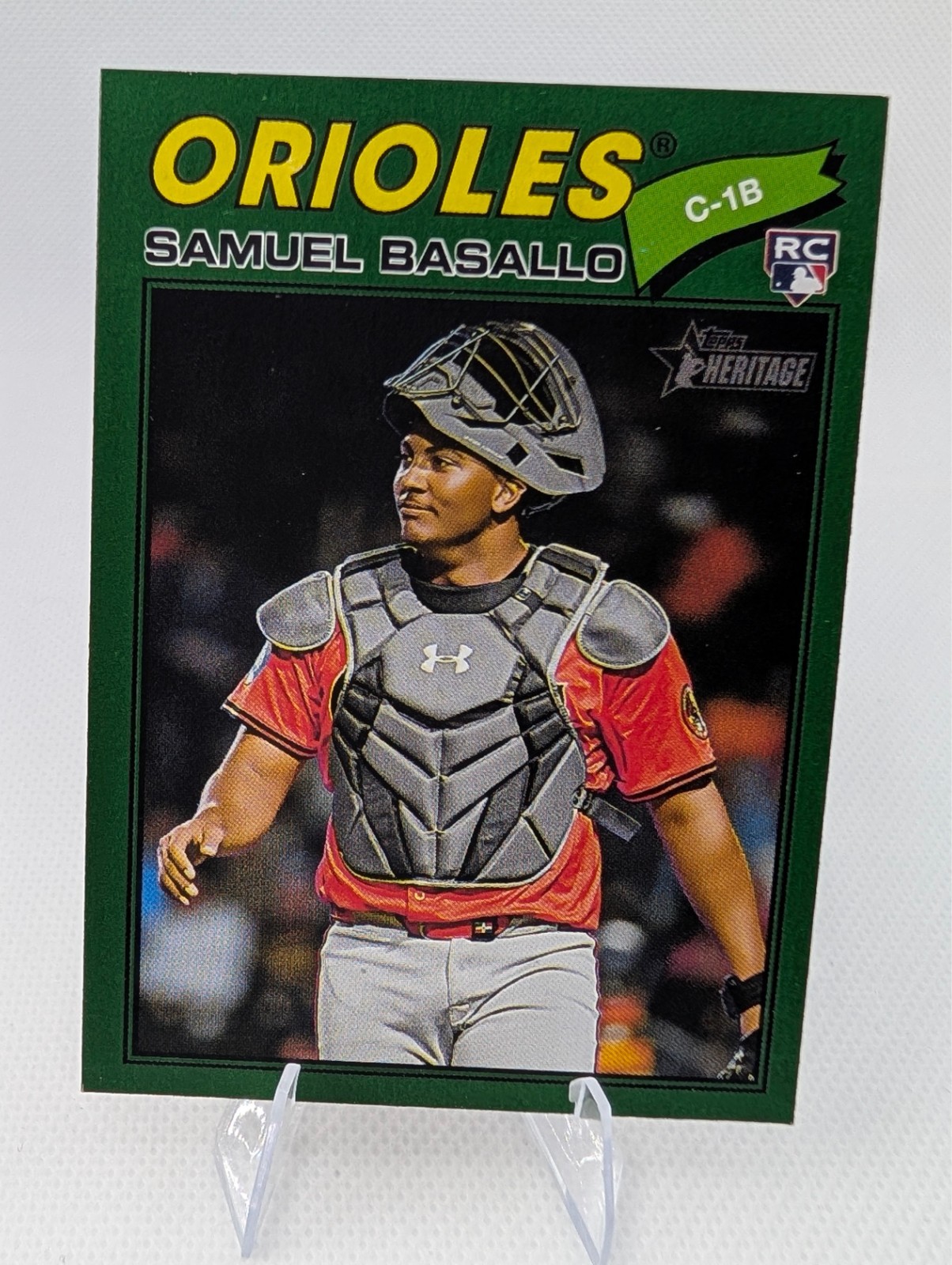 2026 Topps Heritage - Samuel Basallo #175 Dark Green Border - Orioles (RC)