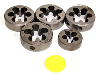 ASSORTED LOT OF THREADING DIES HSS ****LOT OF 5***
