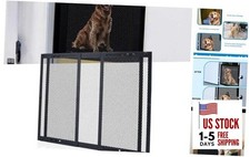 RV Entry Screen Door Protector Grille for Dogs, Adjustable 20 Inch High Black
