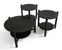 Wohnzimmer-Set Mit Couchtisch Und 2 Beistelltischen Im Eleganten Design