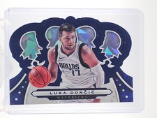 LUKA DONCIC 2019-20 PANINI CROWN ROYALE BLUE CRYSTAL #95 MAVERICKS /99 Q0537