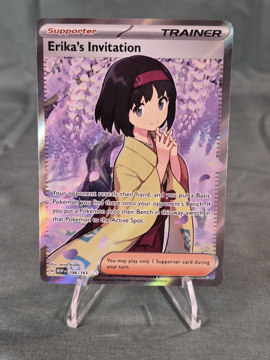 Pokémon Erika's Invitation 196/165 Super Rare Full Art Holo Sv2a