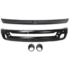 Front Bumper Kit For 2003-2005 Dodge Ram 1500 Ram 2500 Painted Black Steel