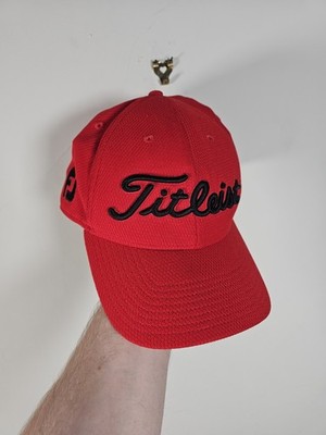 Titleist Footjoy Mütze Medium/Large rot Logo Pro V1 Flex Fit Golf Cap