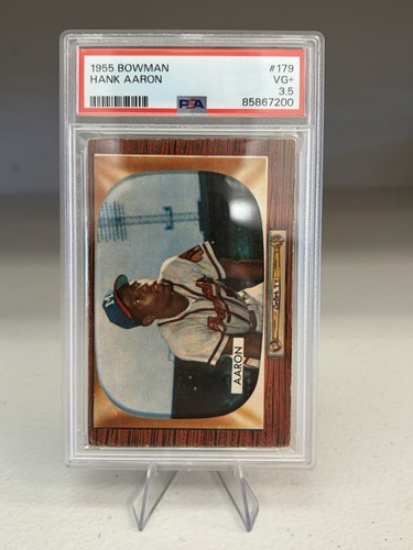 1955 Bowman Set-Break #179 Hank Aaron PSA 3.5 VG+