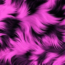 Long Pink and Black Fur - 20" x 38" Hydrographic Film Hydro Dipping