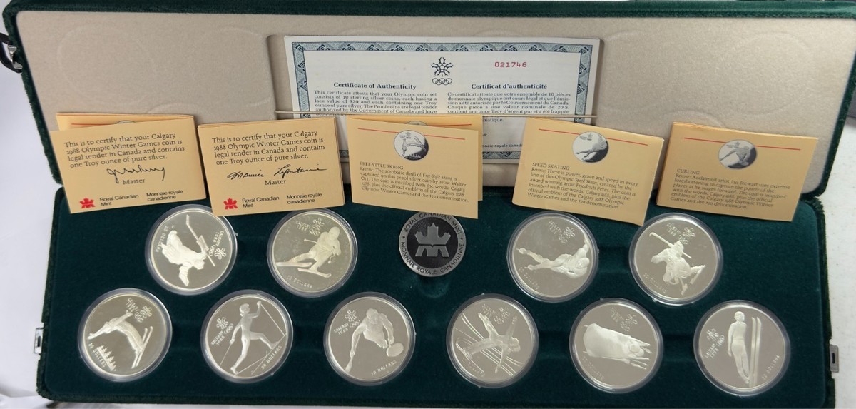 1985-1987 Canada $20 -1988 Calgary Olympic Winter Games Set W OGP