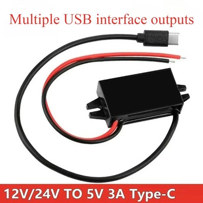 12V 24V to 5V 3A Car Buck Converter DC-DC Step Down Voltage Power Supply