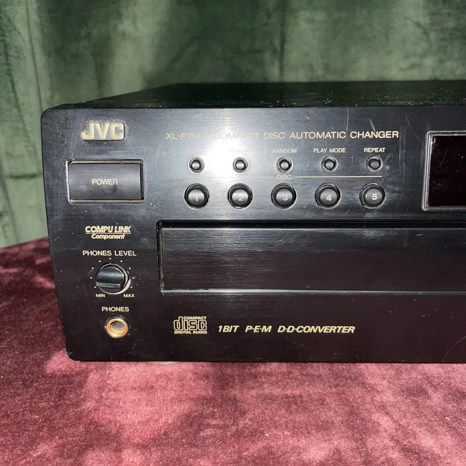 JVC 5-Disc Carousel CD Player Model XL-F1548K 1-Bit PEM DD Converter - Image 3 of 4