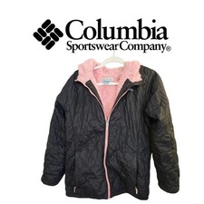 Columbia Kids Quilted Jacket with Pink Fleece Lining