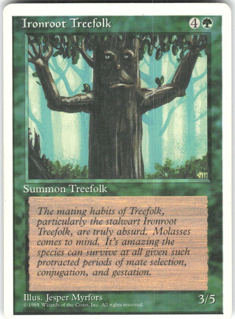 Ironroot Treefolk Fourth Edition Magic: The Gathering MP