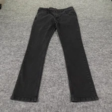 The Perfect Jean NYC Mens 36x32 Black Slim Fit Straight Denim Jeans Stretch