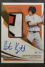 2021 Immaculate Heston Kjerstad Orioles Prospect Auto Player Worn Patch /99