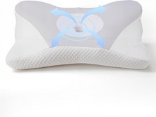 Ergonomic Grey Memory Foam Cervical Pillow for Neck  Shoulder Comfort