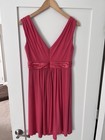 David's Bridal Sleeveless V-Neck Pink Dress Size 8 Jersey Polyester Style E44239 — photo 2
