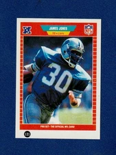 JAMES JONES 1991 Workman Mini NFL Pro Set Book Insert Card #121 Lions READ!