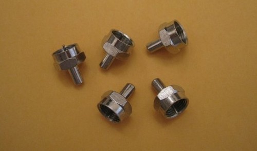 Lot de 5 pièces x lot adaptateur connecteur câble coaxial Terminator Type F 75 Ohm NEUF - Photo 1/1