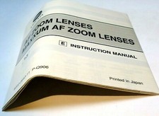 Minolta Maxxum Lens Guide Instruction Manual E English 28-80mm 50mm f1.7 AF