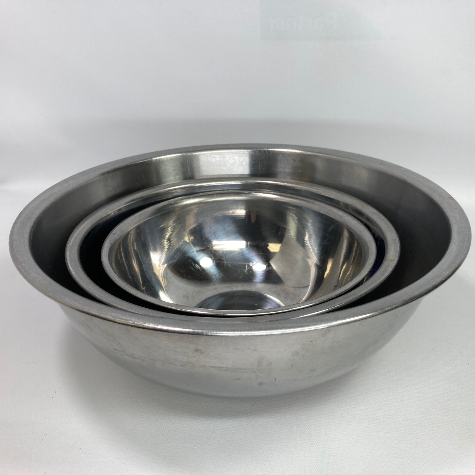 3 Vintage Stainless Steel Mixing Bowls MADE IN KOREA eBay