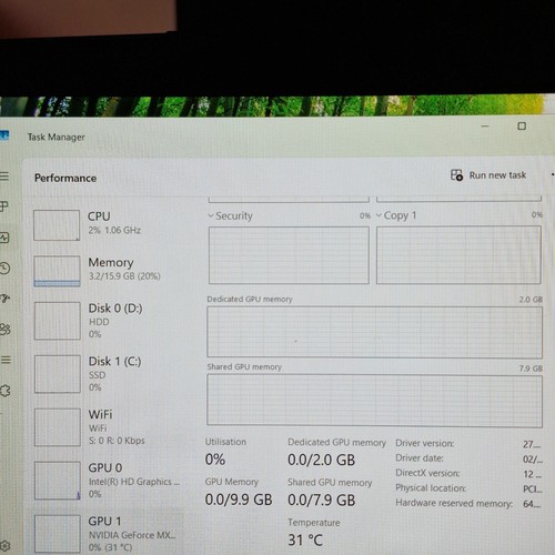 PC Specialist N850HL, i5 ,15.6", Win 11,256Gb SSD+1TB HDD ,16Gb RAM,NVIDIA MX150 - Picture 13 of 24