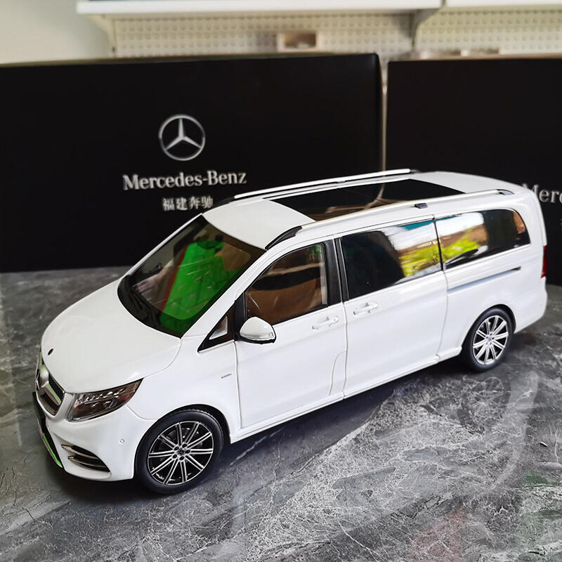 Mercedes benz 1:18V260L Vクラス MPV モデル 1/18 Scale Mercedes-Benz V-Class V260L MPV White Diecast Car