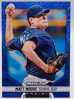 2014 Panini Prizm Matt Moore Blue Mojo Prizm 75/75 