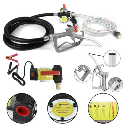 12V Elektrisch Dieselpumpe 45L/Min Absaugpumpe Heizölpumpe Ölpumpe DHL