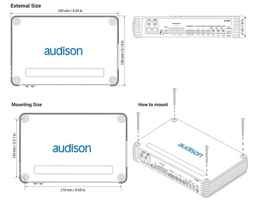 Audison Forza AF M6D Amplifier 6 Channel 6x220w Bridgeable Class D 1320w RMS - Picture 3 of 3