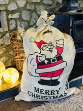 Extra Large Christmas Hessian Santa Sack Vintage Rustic Gift Bag 120x60cm Xmas