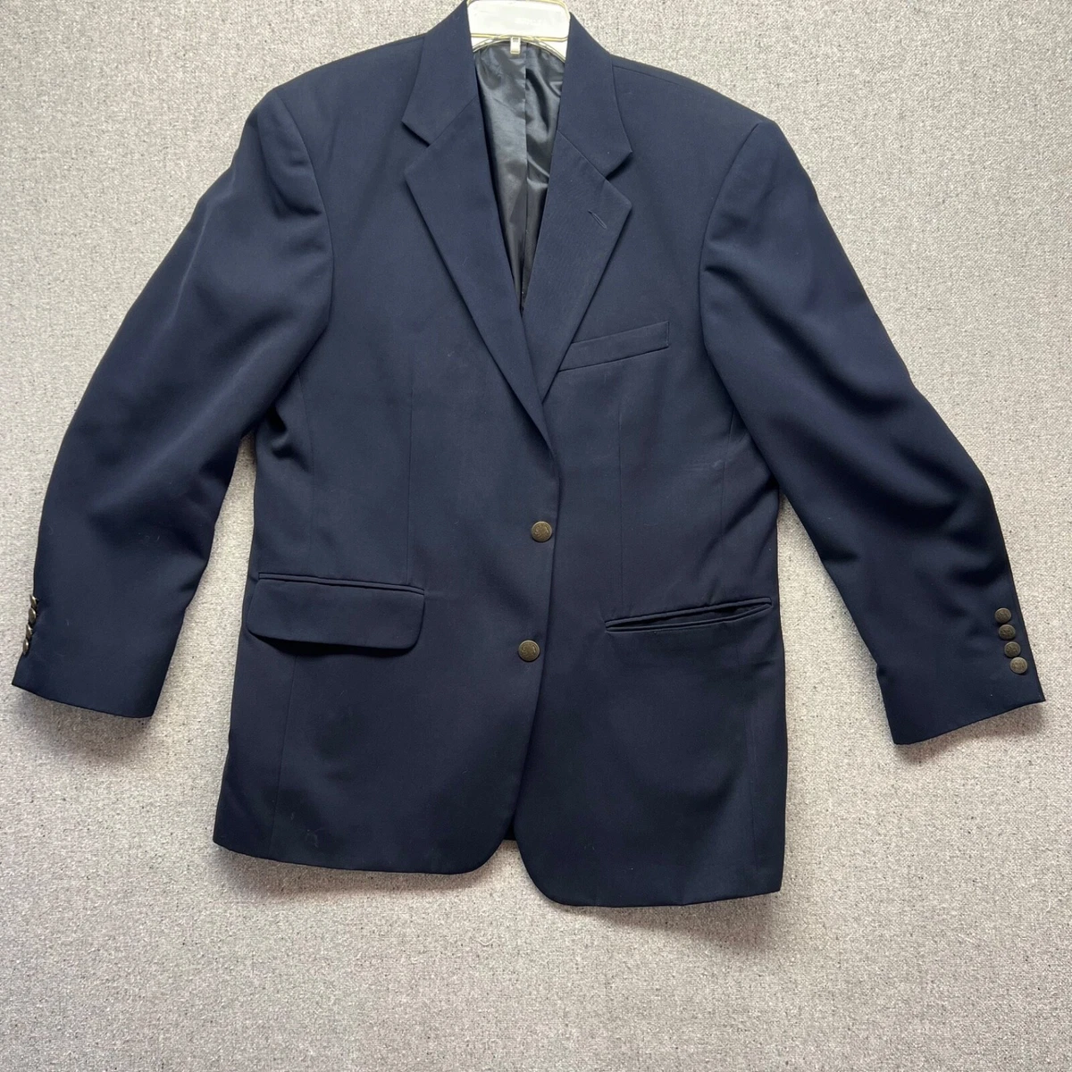 L.L.BEANネイビー ブレザー LL Bean Traveler Blazer Mens 41R Navy Blue 2 Button Single Vent