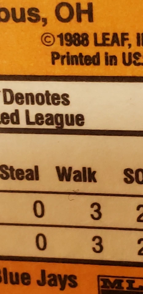 1989 Donruss Baseball Card Pat Borders #560 multiple errors USA Rookie Card - Image 4 of 4