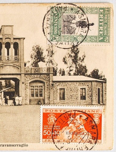 ITALIA Colonia ERITREA 1930 Boda Real/Cruz Roja en ASMARA Caravasar PPC a - Imagen 4 de 4