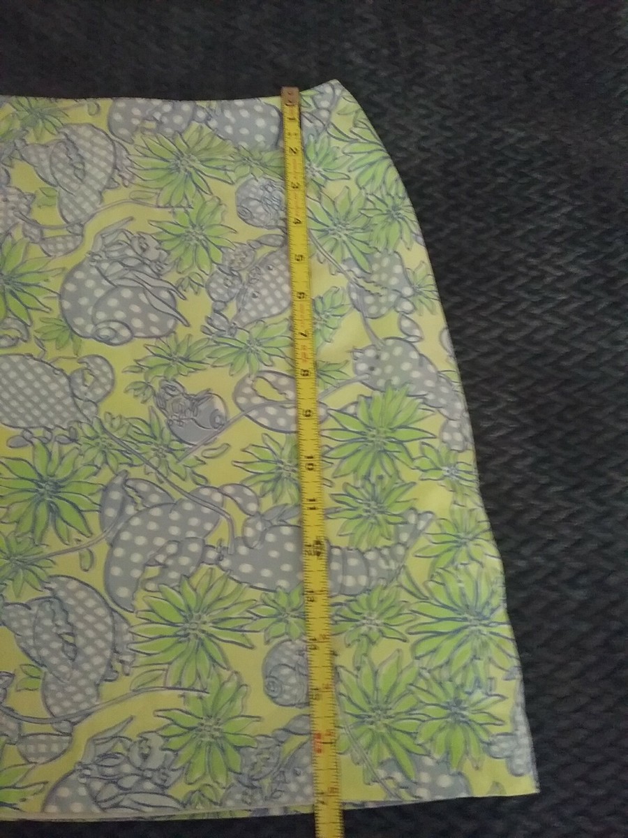 Jupe Lilly Pulitzer - Motif Crabes/Homards Vert Et Bleu - Taille 4 (US) - Coton 100% - Occasion Très Bon état