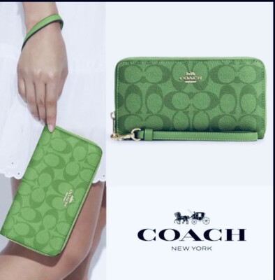 COACH,Zip-around Long wallet with Strap, C4452,Signature COACH,Zip-around Long wallet with Strap, C4452,Signature