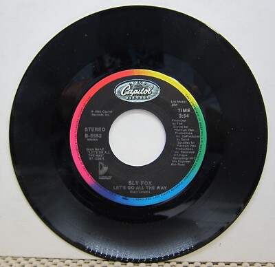 Sly Fox - Como Tu Te Llama & Let's Go All The Way - Capitol  45 RPM  1985