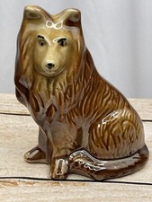 Vintage Sheltie Collie Dog Lassie Porcelain Figurine Brazil Angry Looking Pup