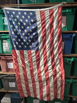 アンティーク雑貨 American flag valley forge made in USA Valley Forge US American Flag 3'x5' Poly/Cotton 100% Made in