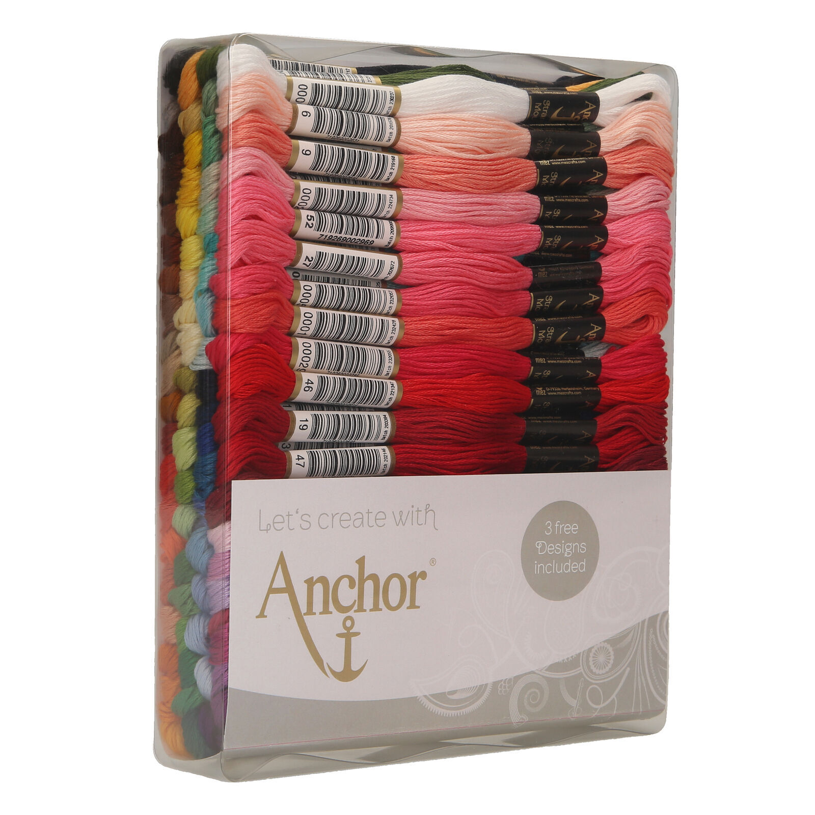 Anchor Embroidery Thread Set of 80 Stranded 100% Cotton Skeins Mixed Colours